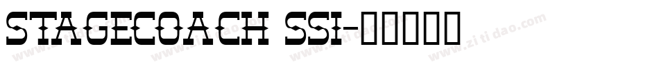Stagecoach SSi字体转换